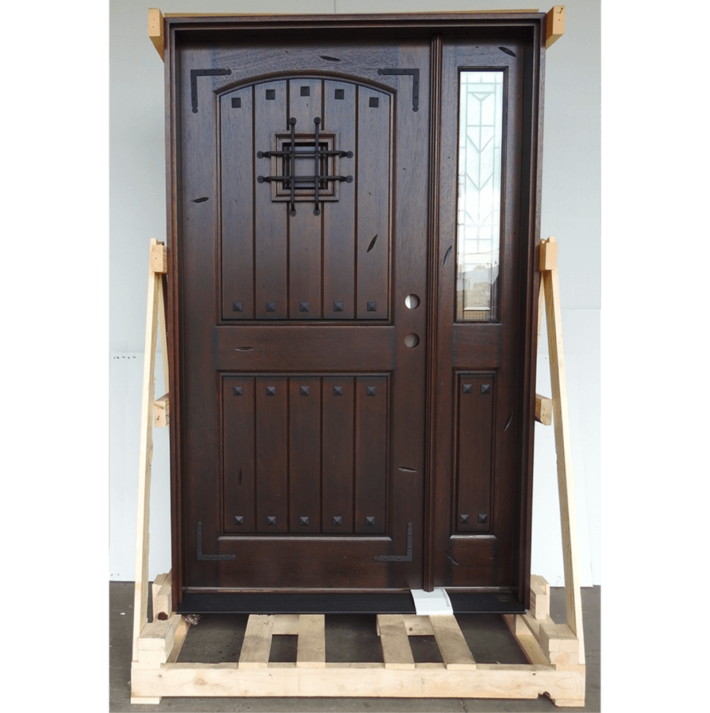 Rustic Mahogany Door Unit Prehung Finished – Ready to be installed