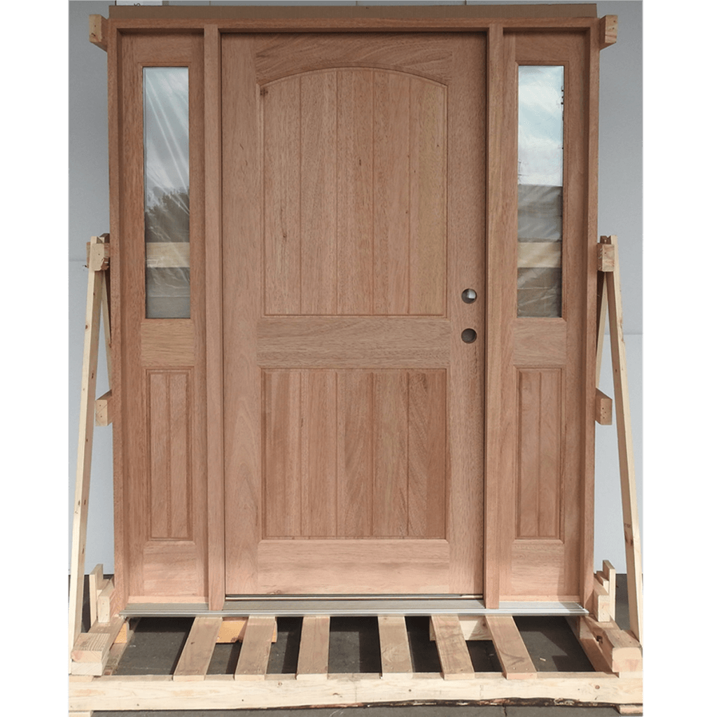 Rustic Mahogany Door Unit Prehung Unfinished Ready to be installed