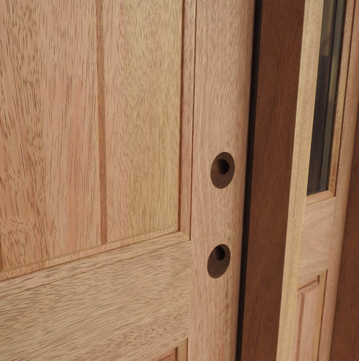 Rustic Mahogany Door Unit Prehung Unfinished – Ready to be installed - Image 2