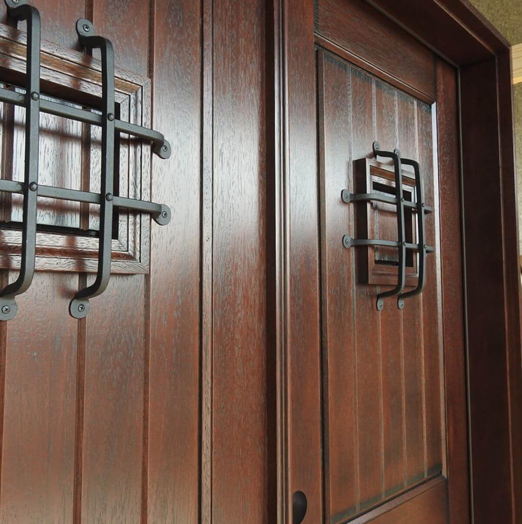 Rustic Mahogany Double Door Unit Prehung - Ready to be installed - Image 5