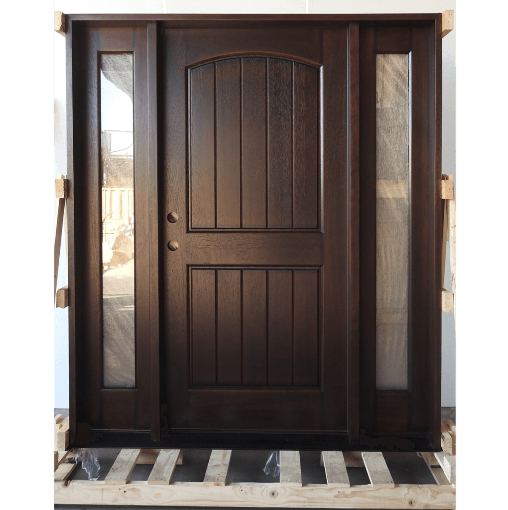 Rustic Mahogany Door Unit Prehung Finished – Ready to be installed