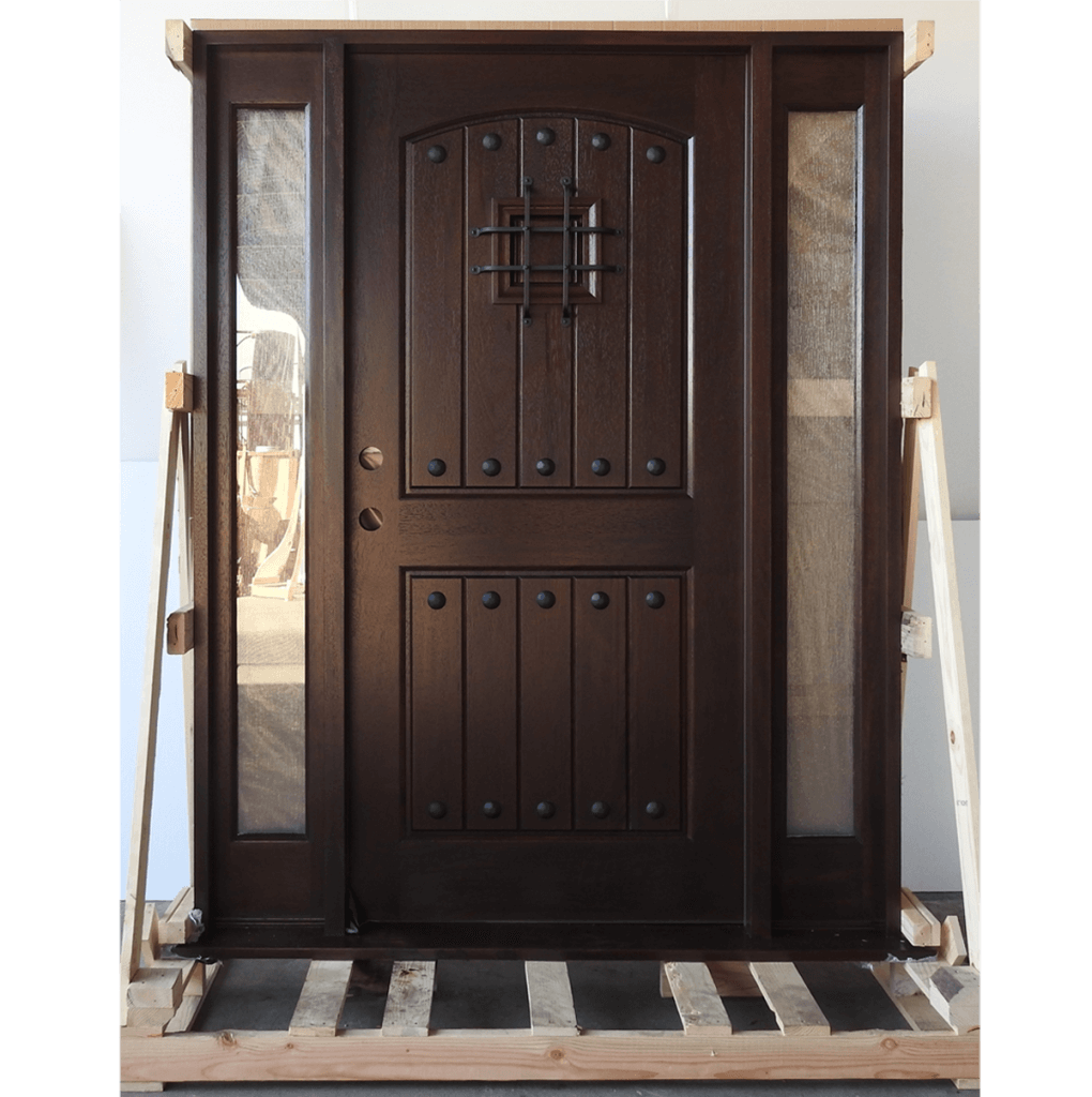 Rustic Mahogany Door Unit Prehung Finished – Ready to be installed
