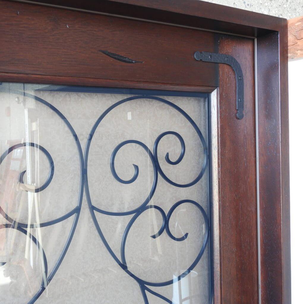 Mahogany Type Full Glass Single Door Prehung Finished - Ready to be installed - Image 4