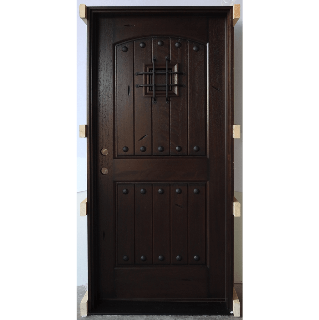 Rustic Mahogany Single Door Prehung Finished – Ready to be installed