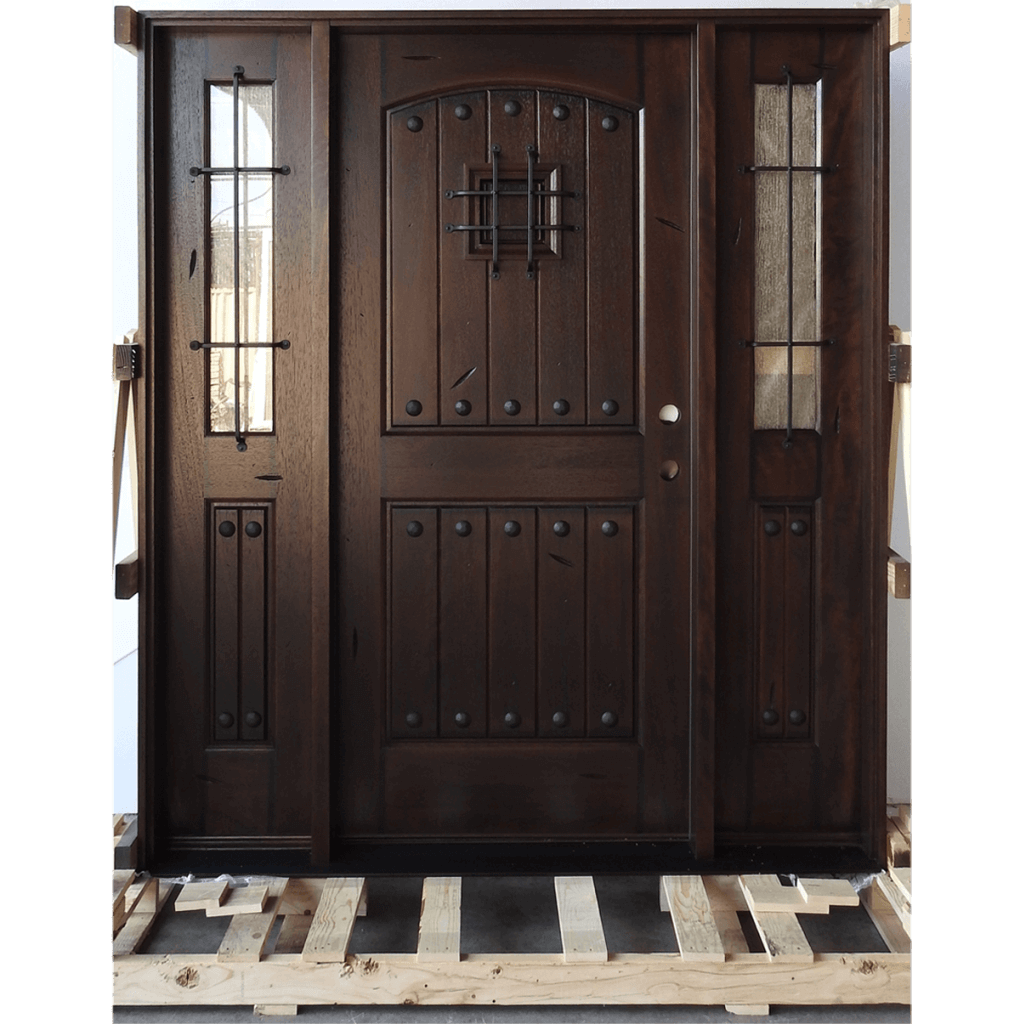 Rustic Mahogany Door Unit Prehung Finished – Ready to be installed