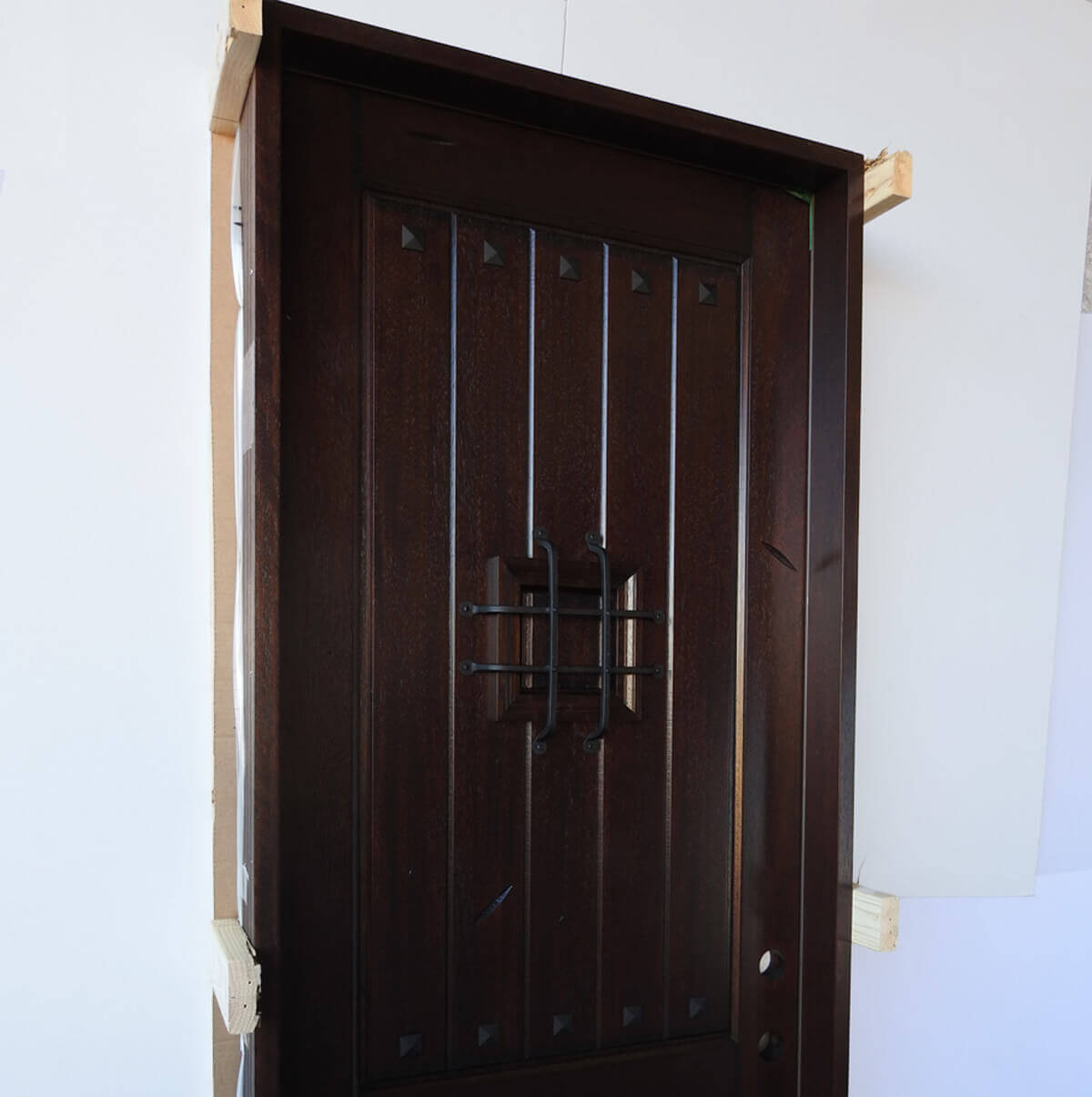Rustic Mahogany Single Door Prehung Finished – Ready to be installed - Image 3